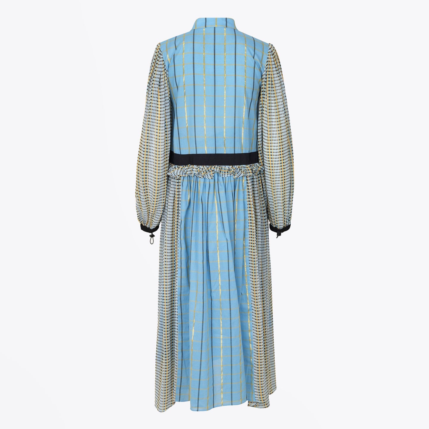 - Felisa Plaid Midi Dress - Blue