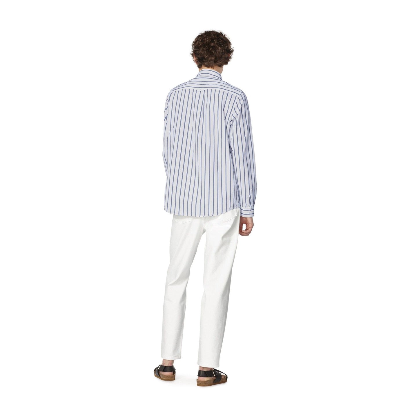 - Rami - Cotton Striped Shirt - White/Blue
