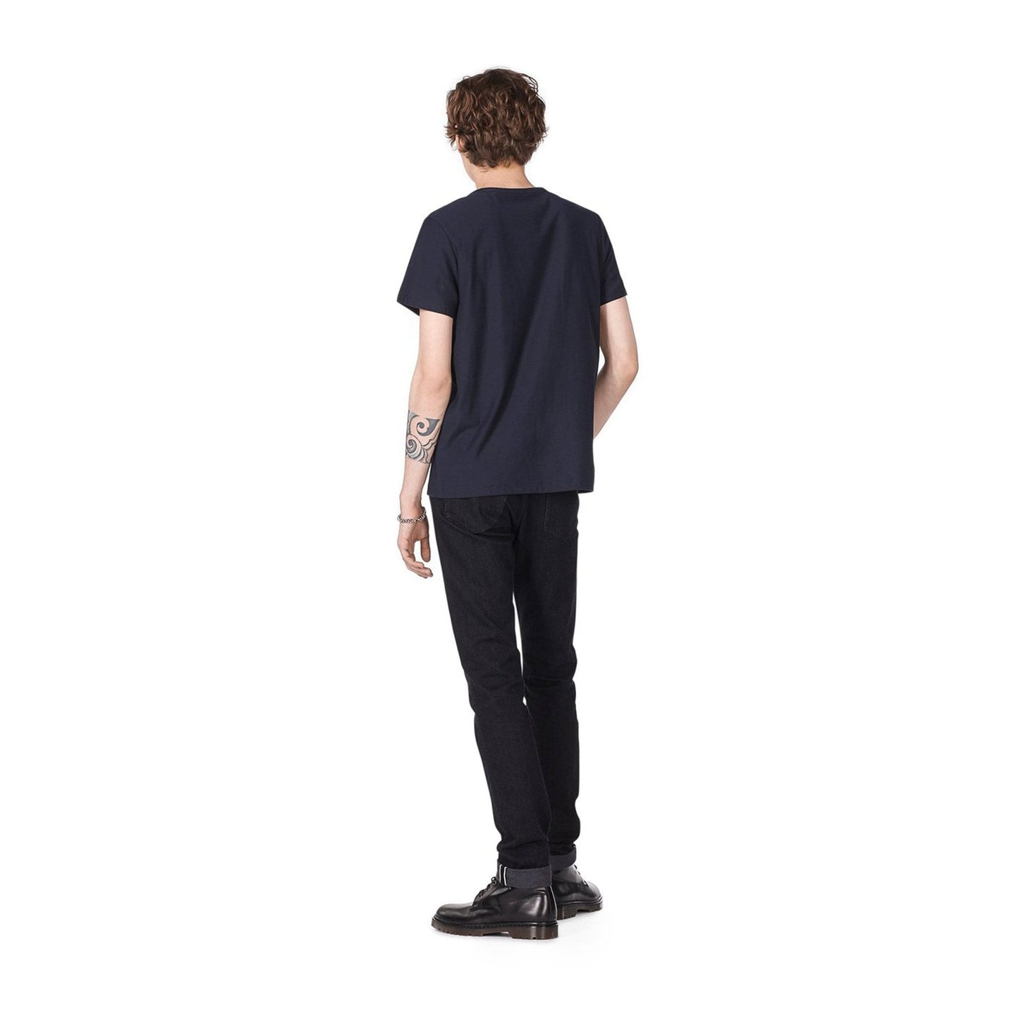 - Yakuta - Cotton Jacquard T-Shirt - Dark Navy
