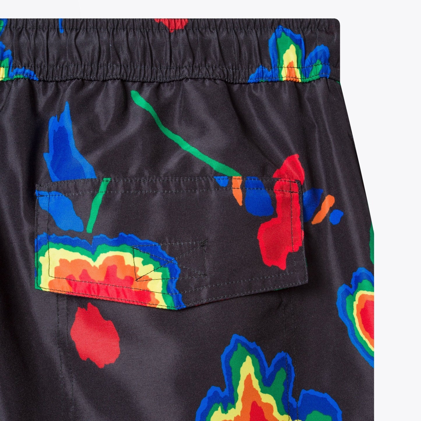 Floral Print Swim Shorts - Black/Multi