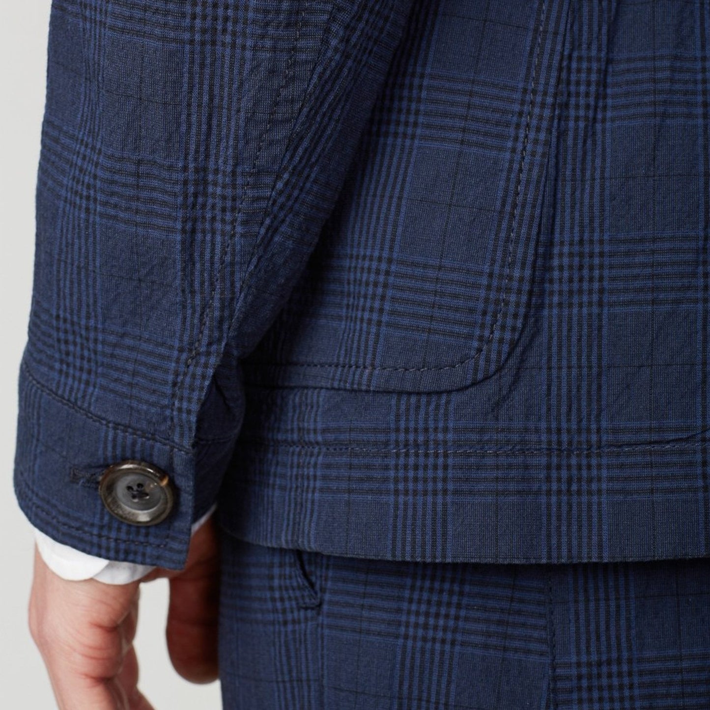 - Theobald Check Jacket - Navy