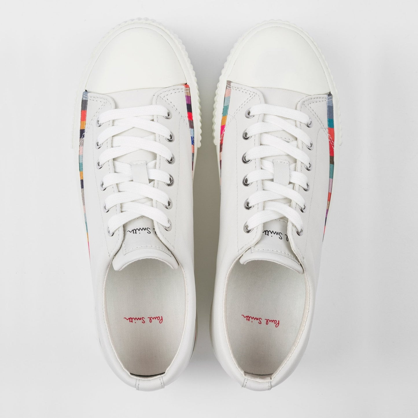Leather 'Miho' Swirl Trim Sneakers - White
