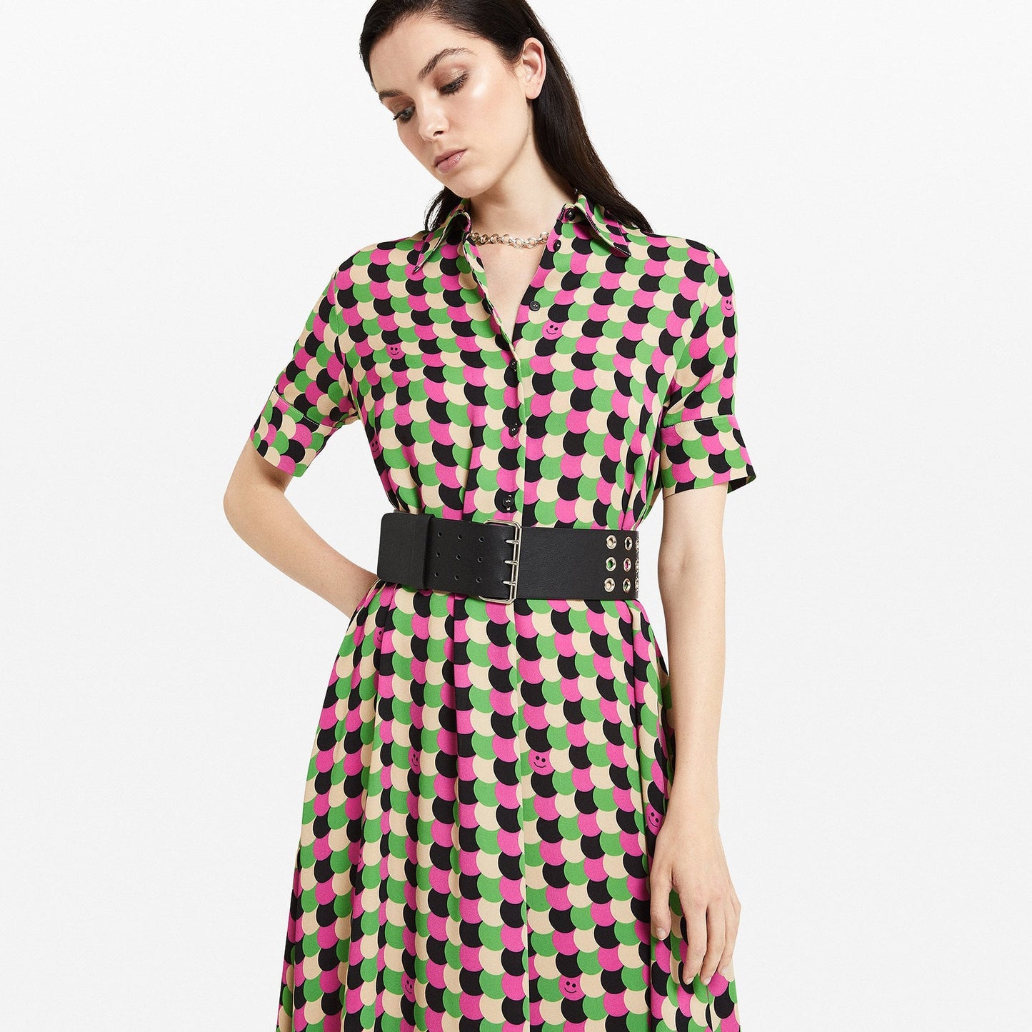 - 'Smile' Printed Maxi Dress - Multi