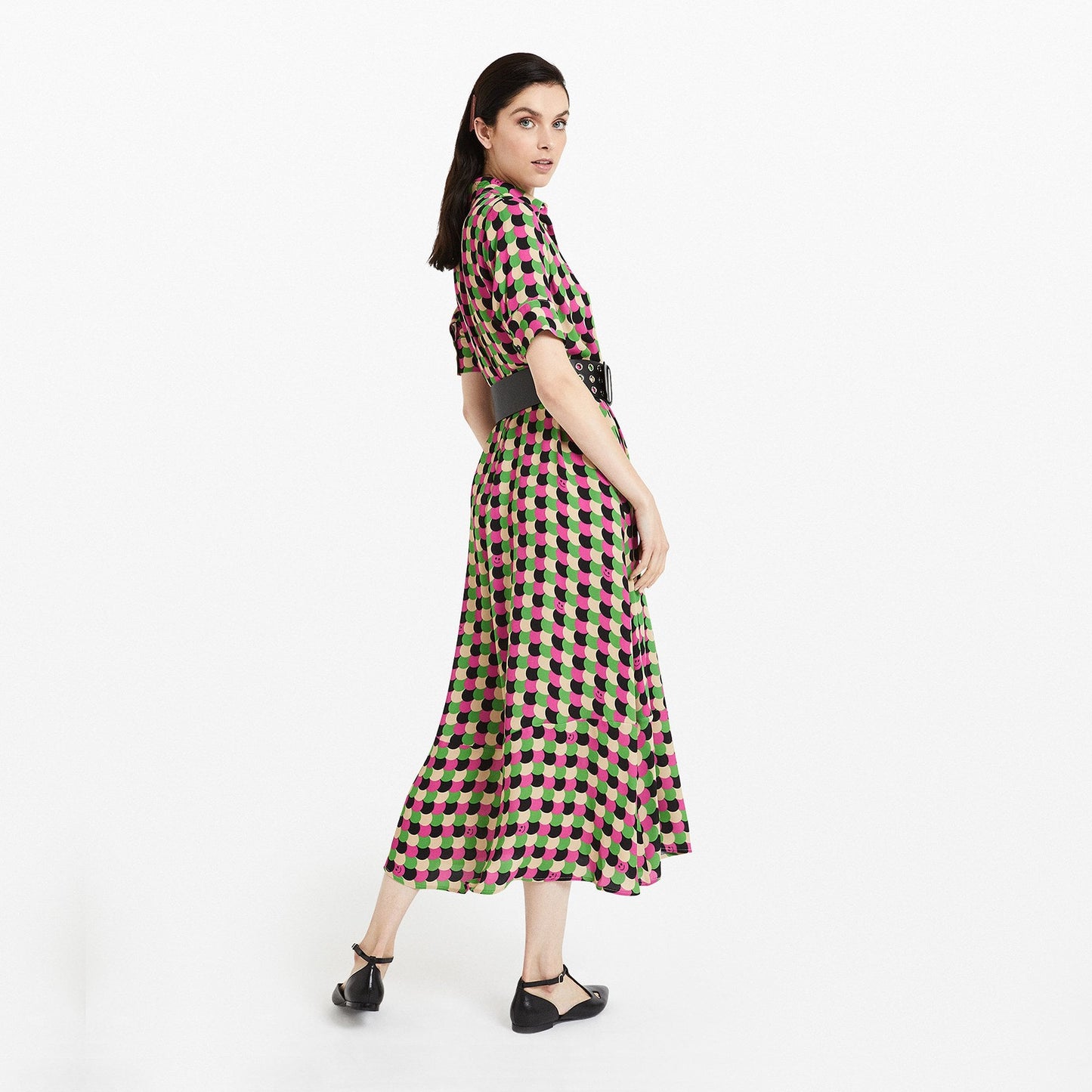 - 'Smile' Printed Maxi Dress - Multi