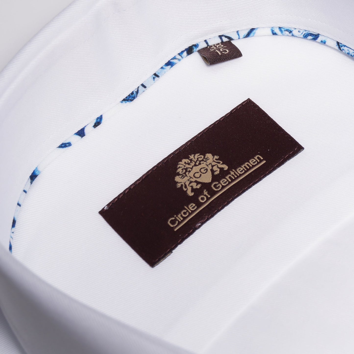 - Dimitri - Print Trim Insert Shirt - White