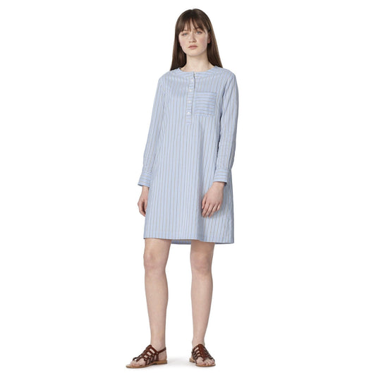 - Cyrielle Striped Dress - Light Blue