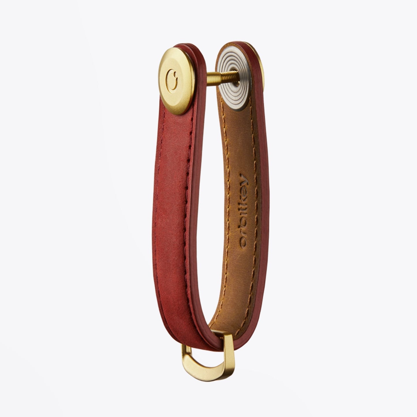 Leather Key Organiser - Red