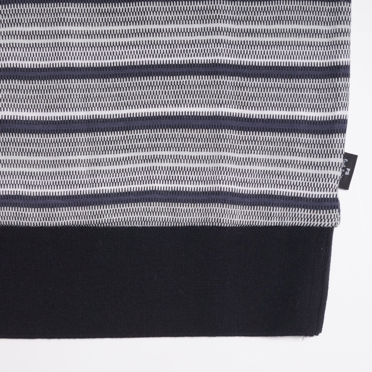 - Stripe Polo Shirt - Grey/White