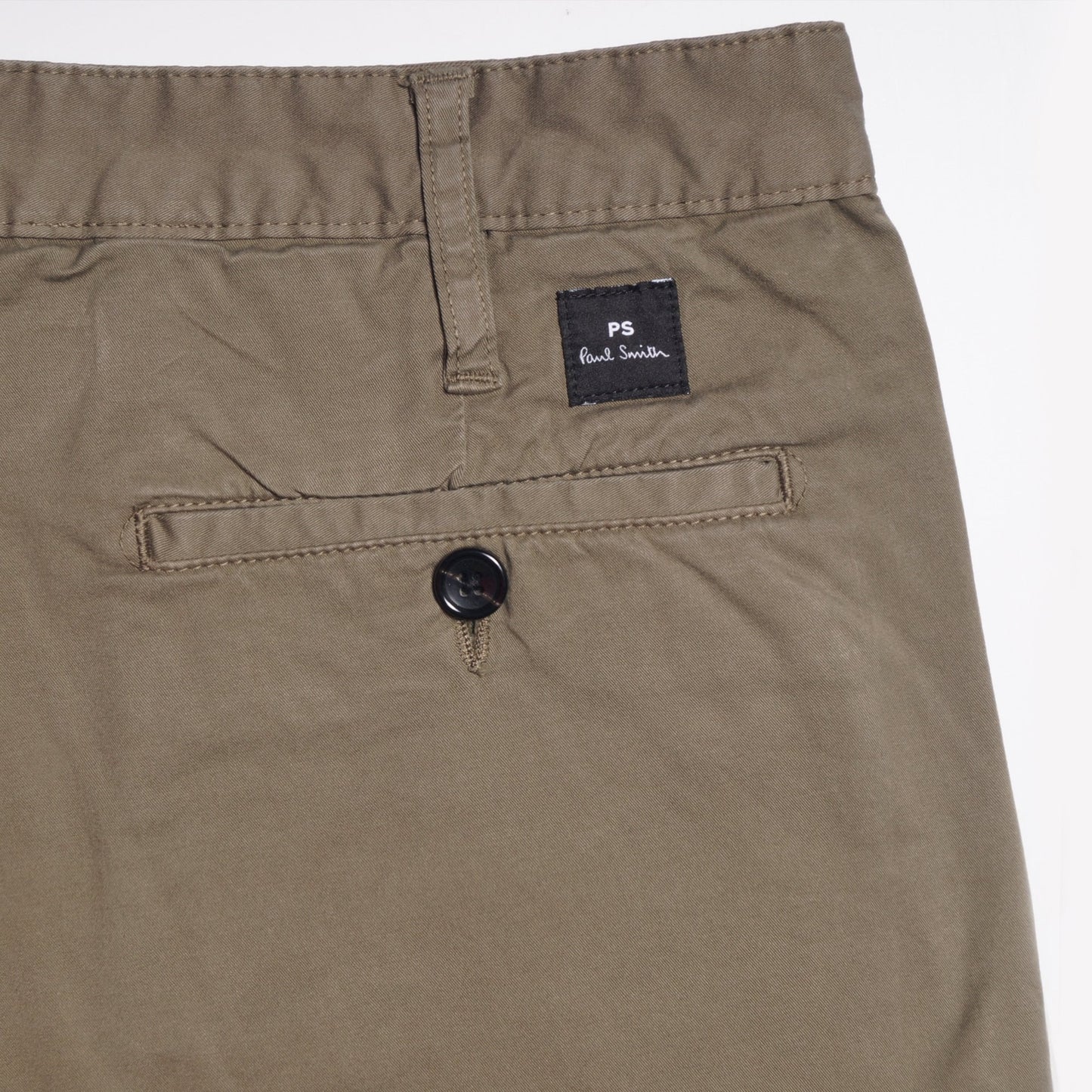 Garment-Dyed Cotton Shorts - Olive