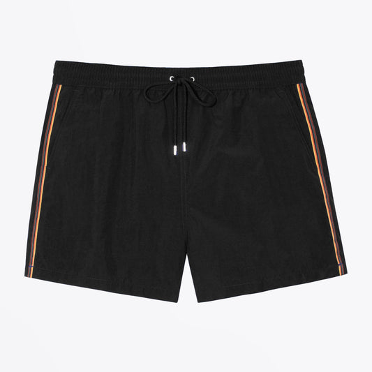 - 'Artist Stripe' Swim Shorts - Black