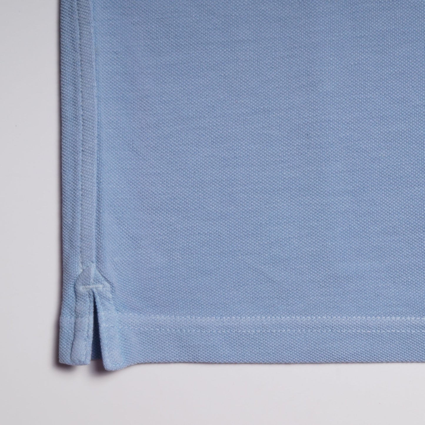 - Washed Pique Polo Shirt - Blue