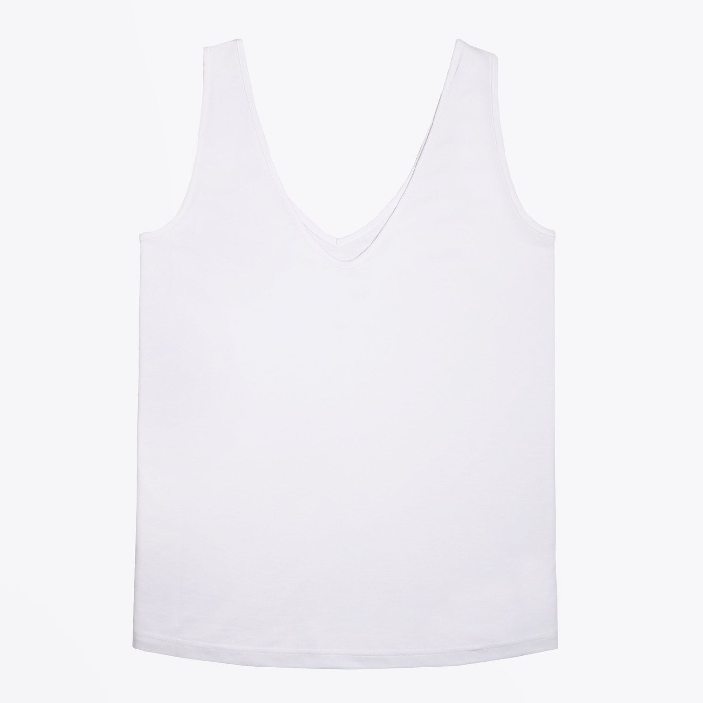 V-Neck Vest Top - White