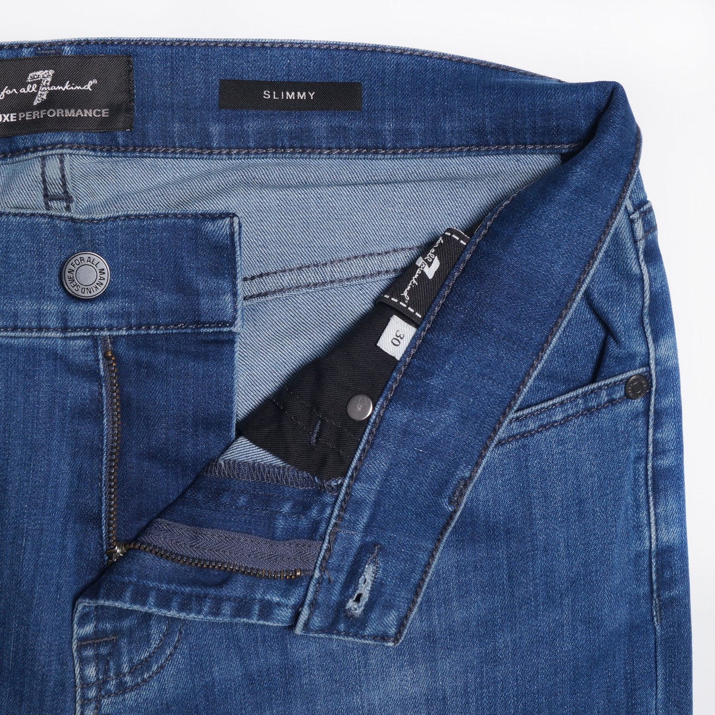 - Slimmy Luxe Jeans - Mid-Blue