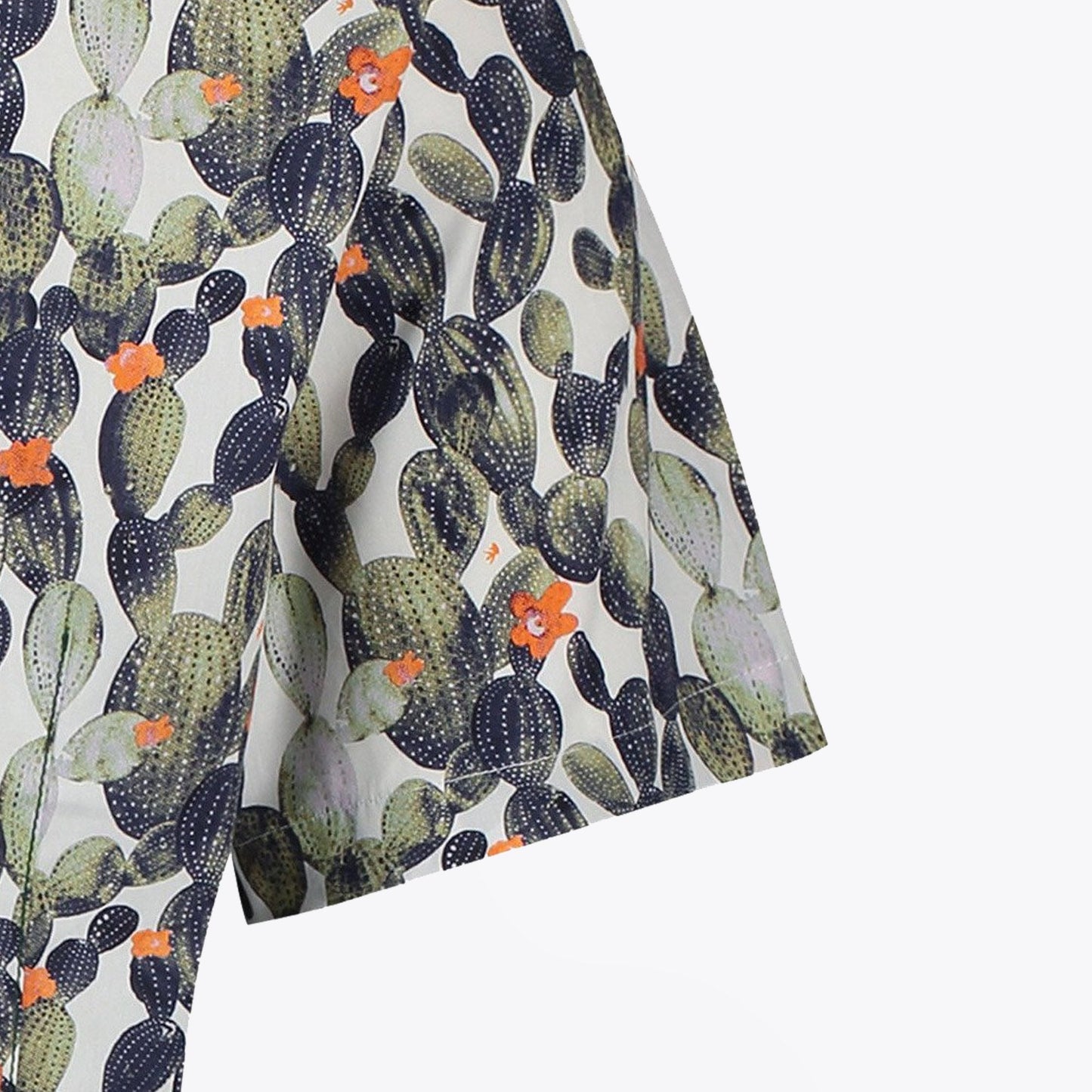 - Cactus Print Short Sleeve Shirt - Green