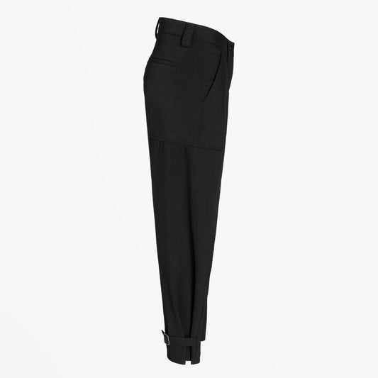 Malin - Trouser with Buckle Detail - Black