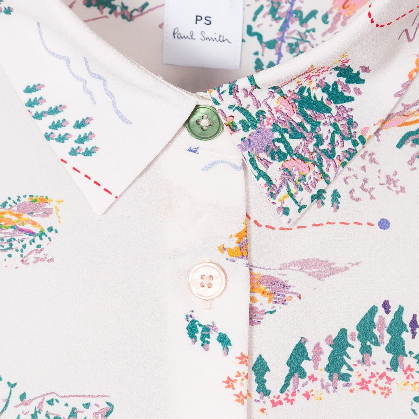 - 'Mountain' Print Shirt - Pink