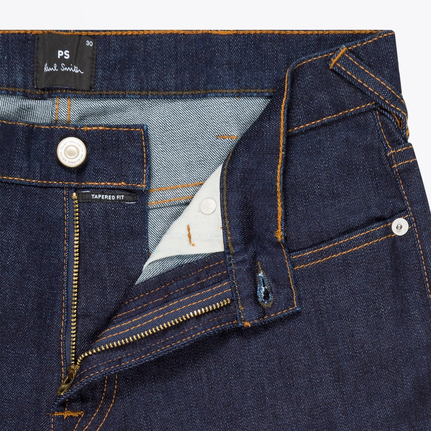 Tapered 'Crosshatch Stretch' Jeans - Indigo Rinse