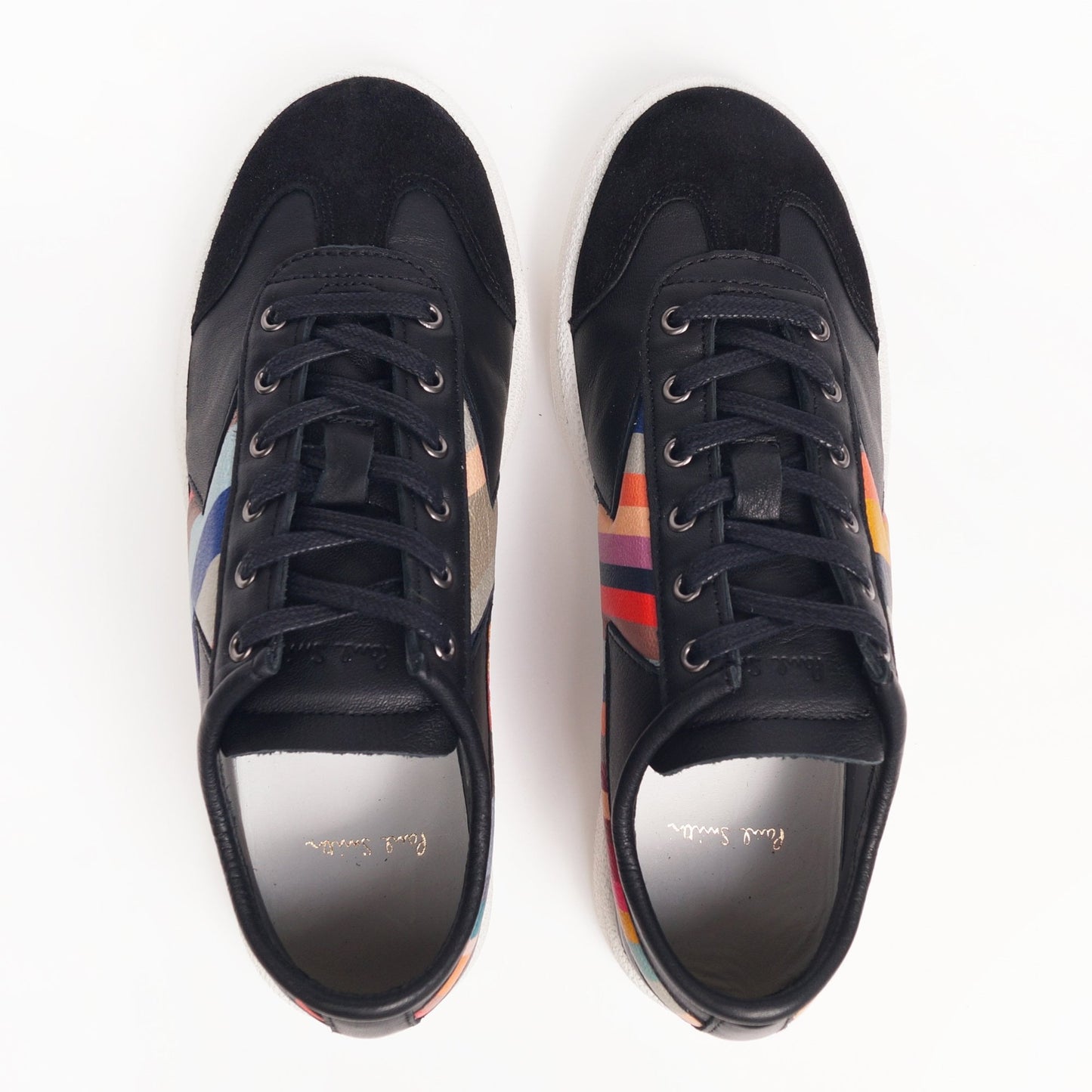 Leather Stripe 'Ziggy' Sneakers - Black