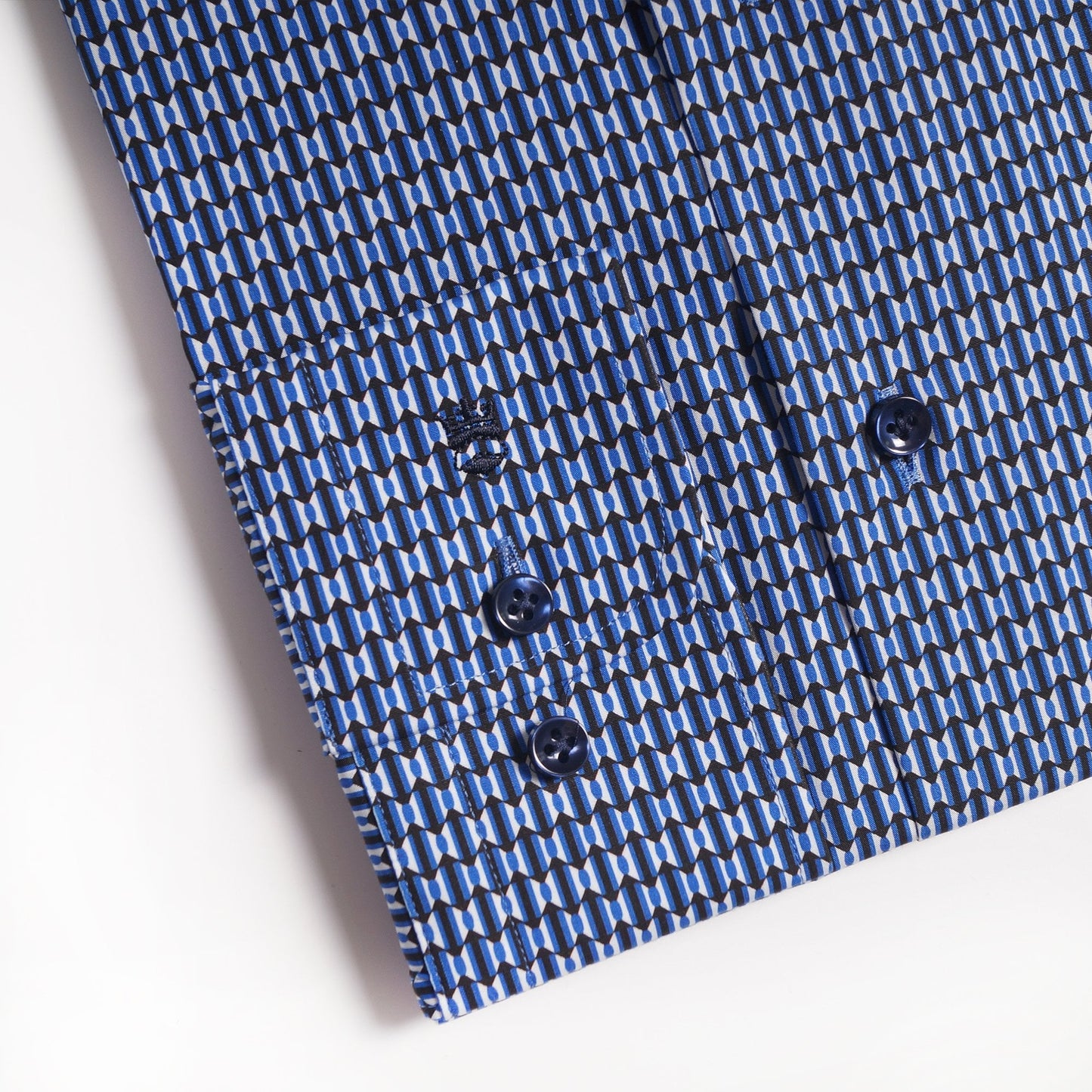Geometric Print Shirt - Blue