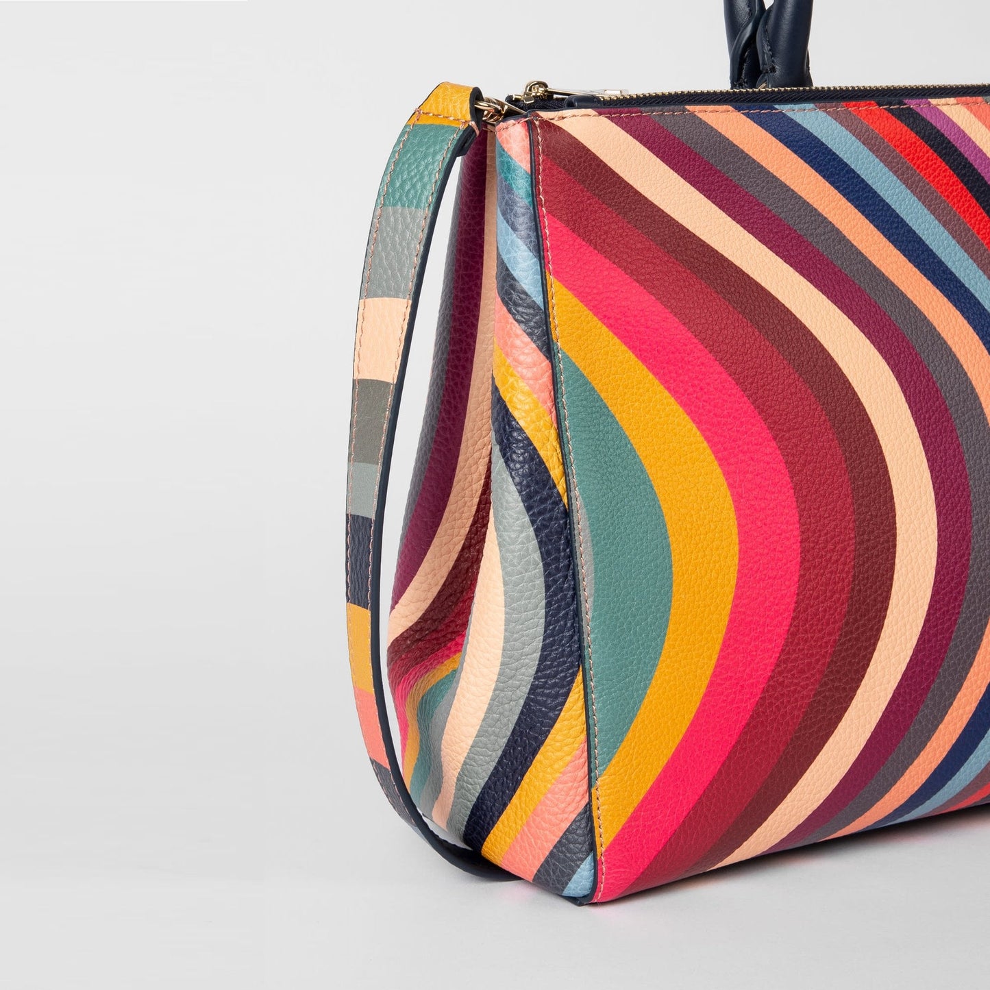 Leather 'Swirl' Tote Bag - Multi
