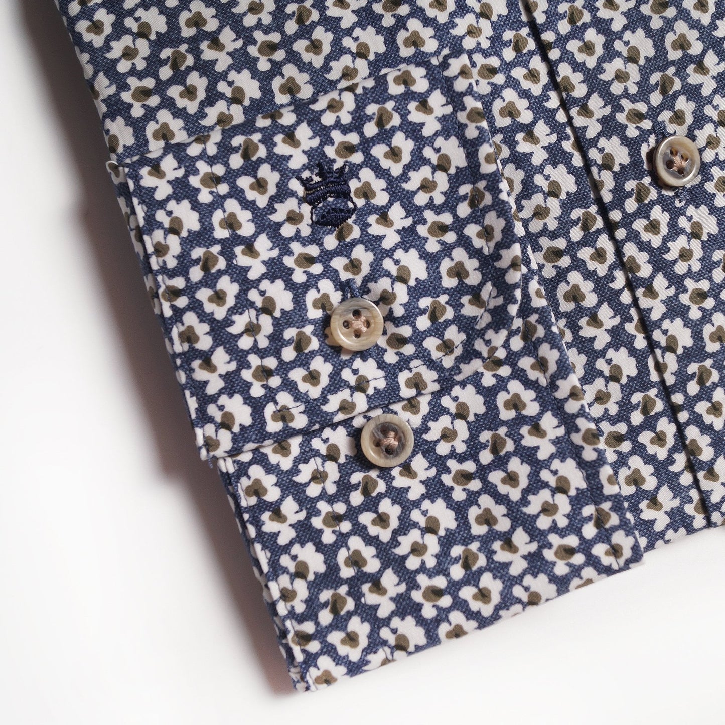 Floral Print Shirt - Navy
