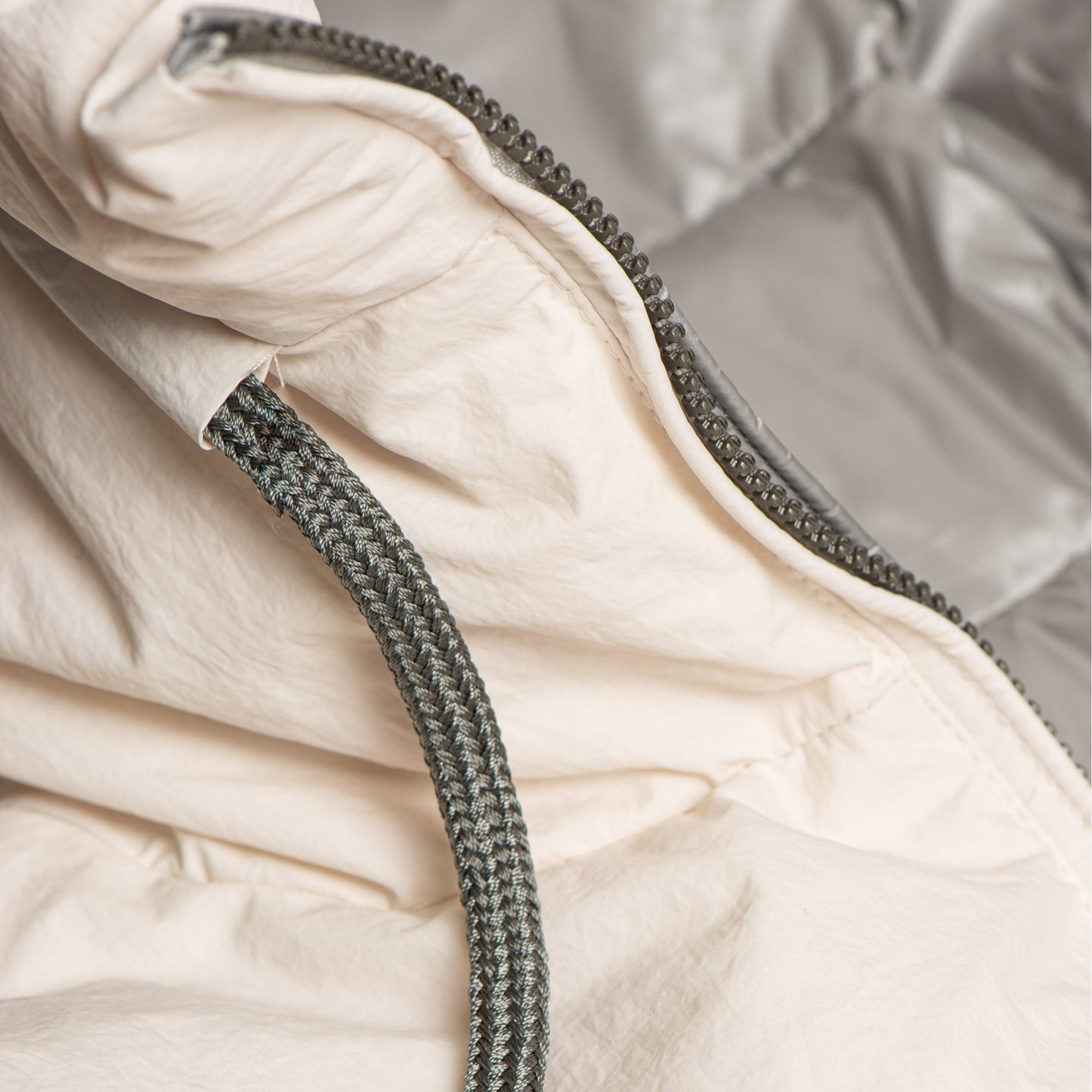 -  Reversible Sleeping Bag Parka Coat - Beige