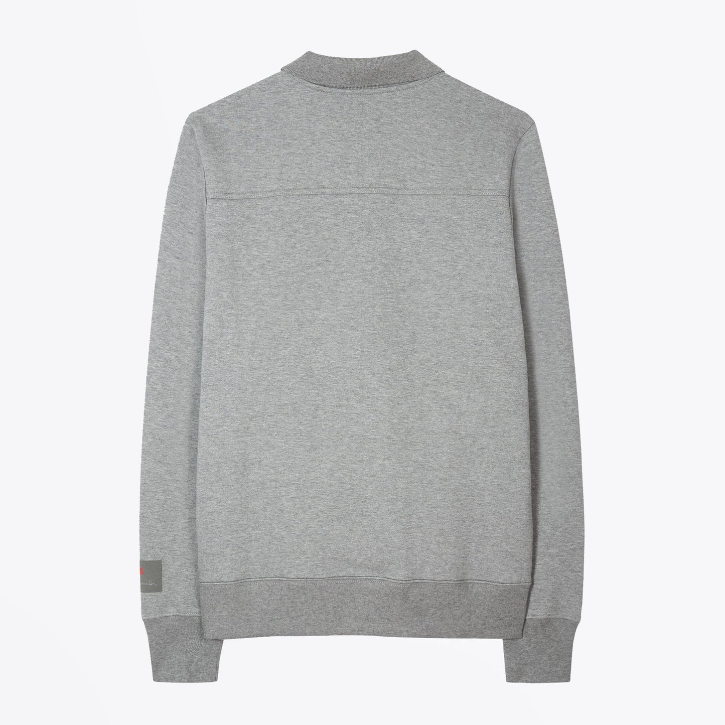 - Colour-Block Collared Sweatshirt - Grey