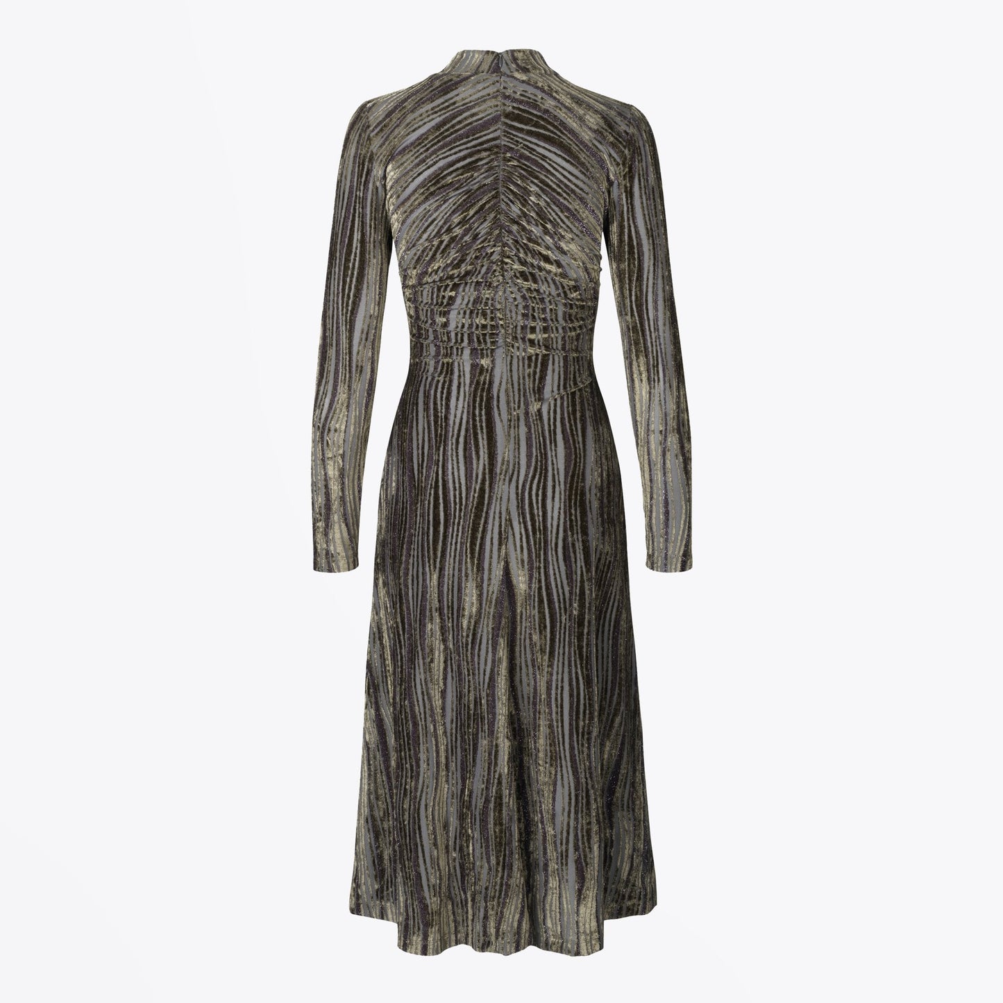 Asher Velvet Devore Dress - Green