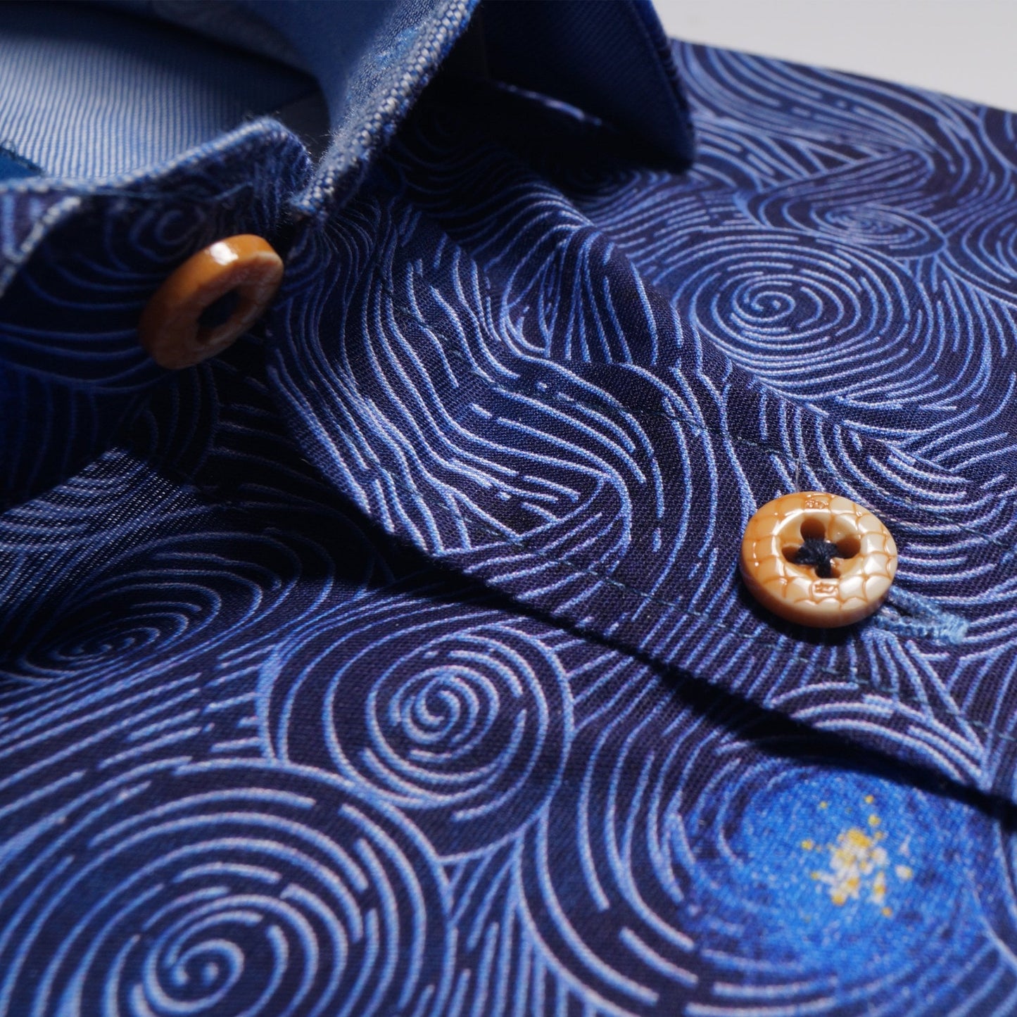 - 'Moving Sky' Print Shirt - Blue