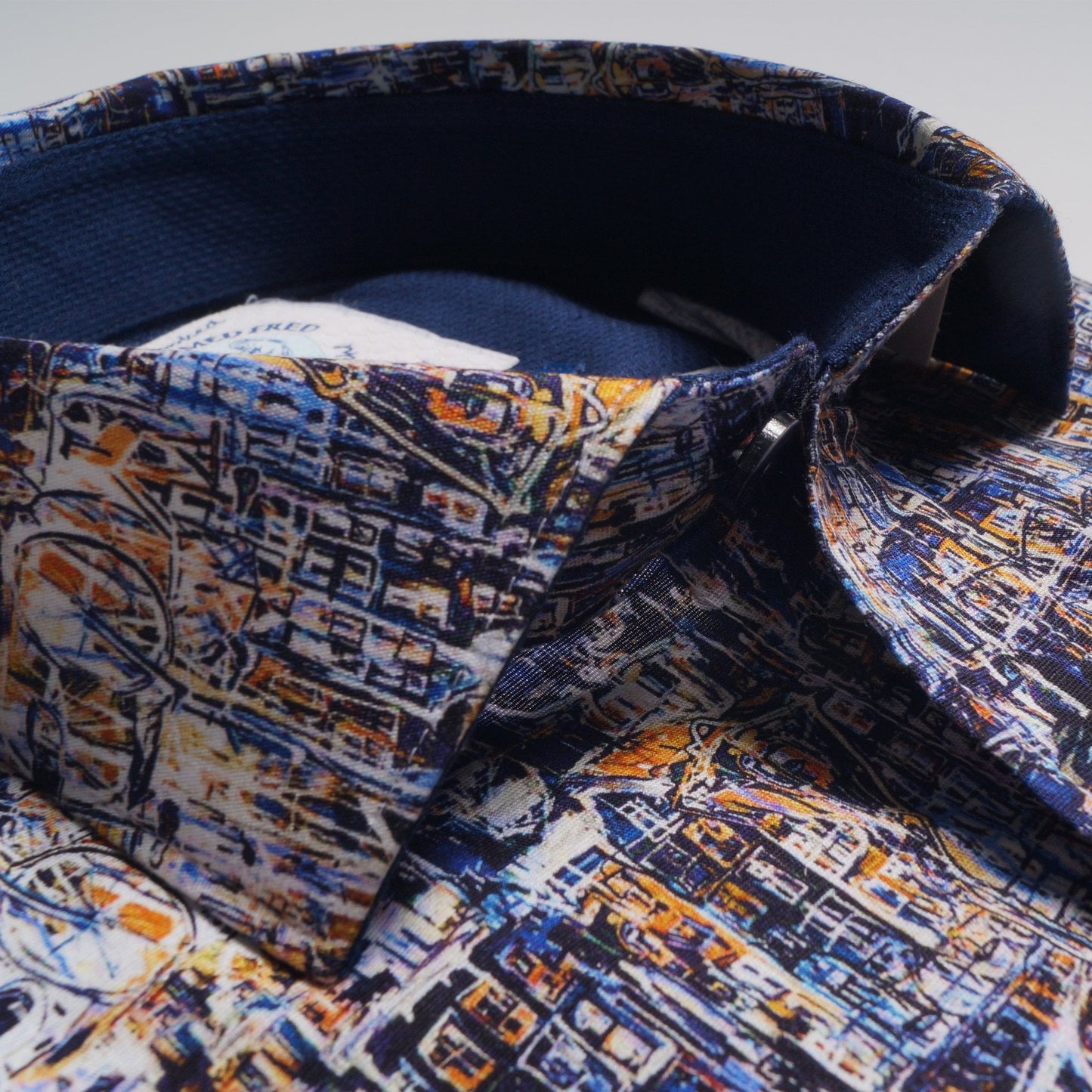 - Abstract Print Shirt - Blue