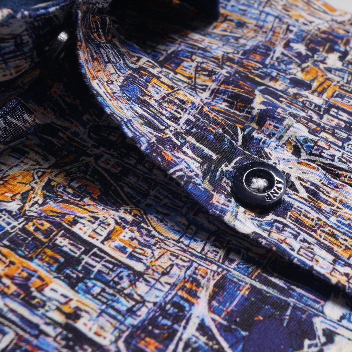 - Abstract Print Shirt - Blue