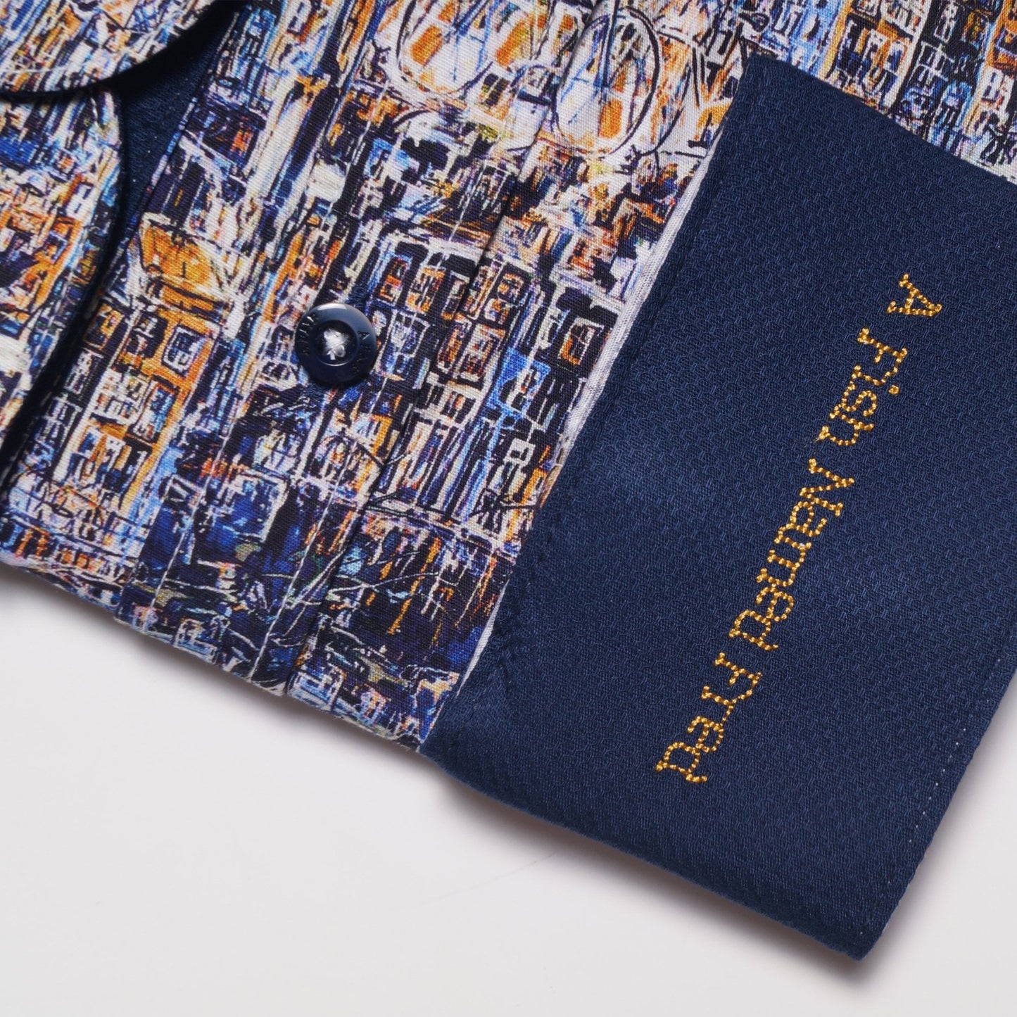 - Abstract Print Shirt - Blue