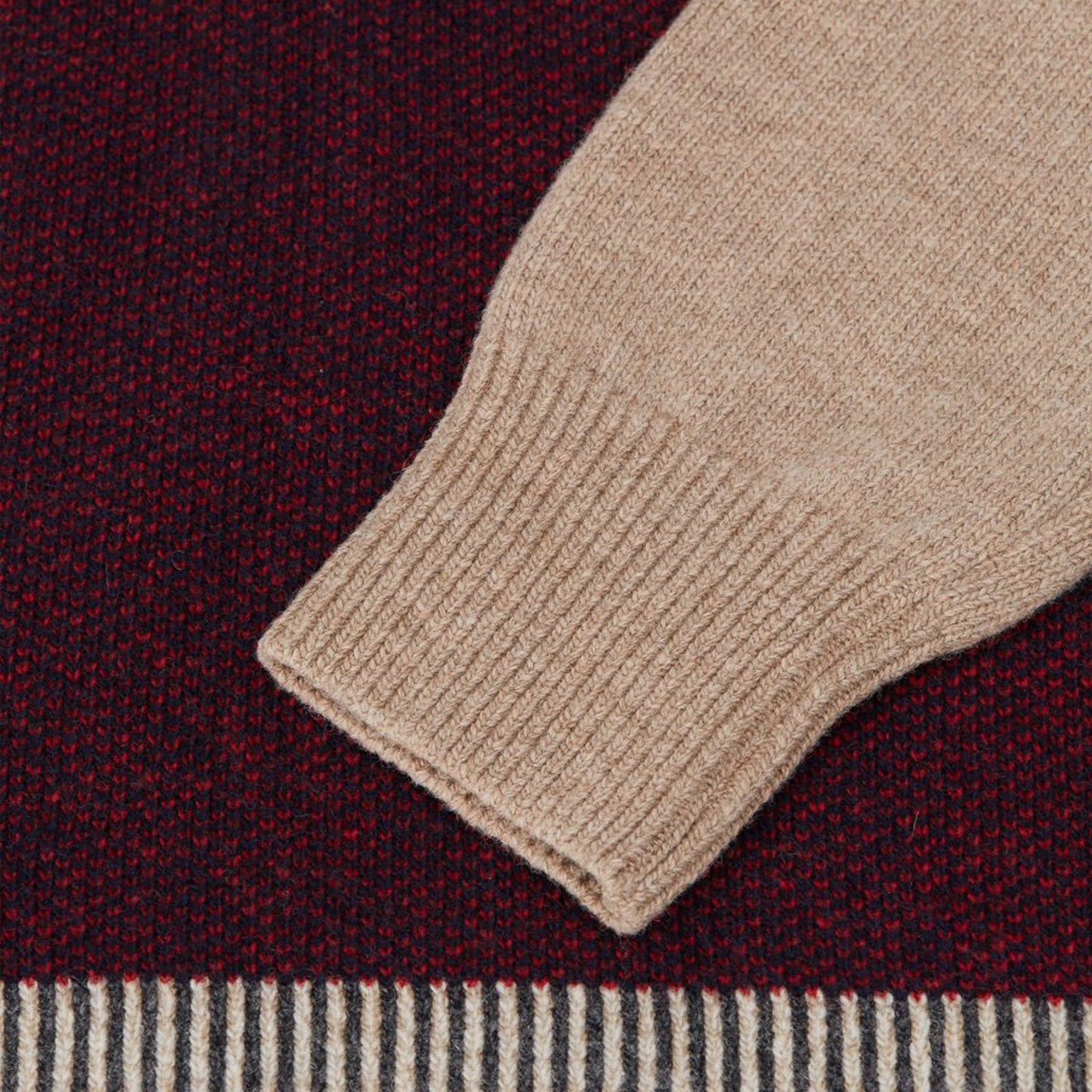 - Blenheim - Contrast Panel Knit Jumper - Multi