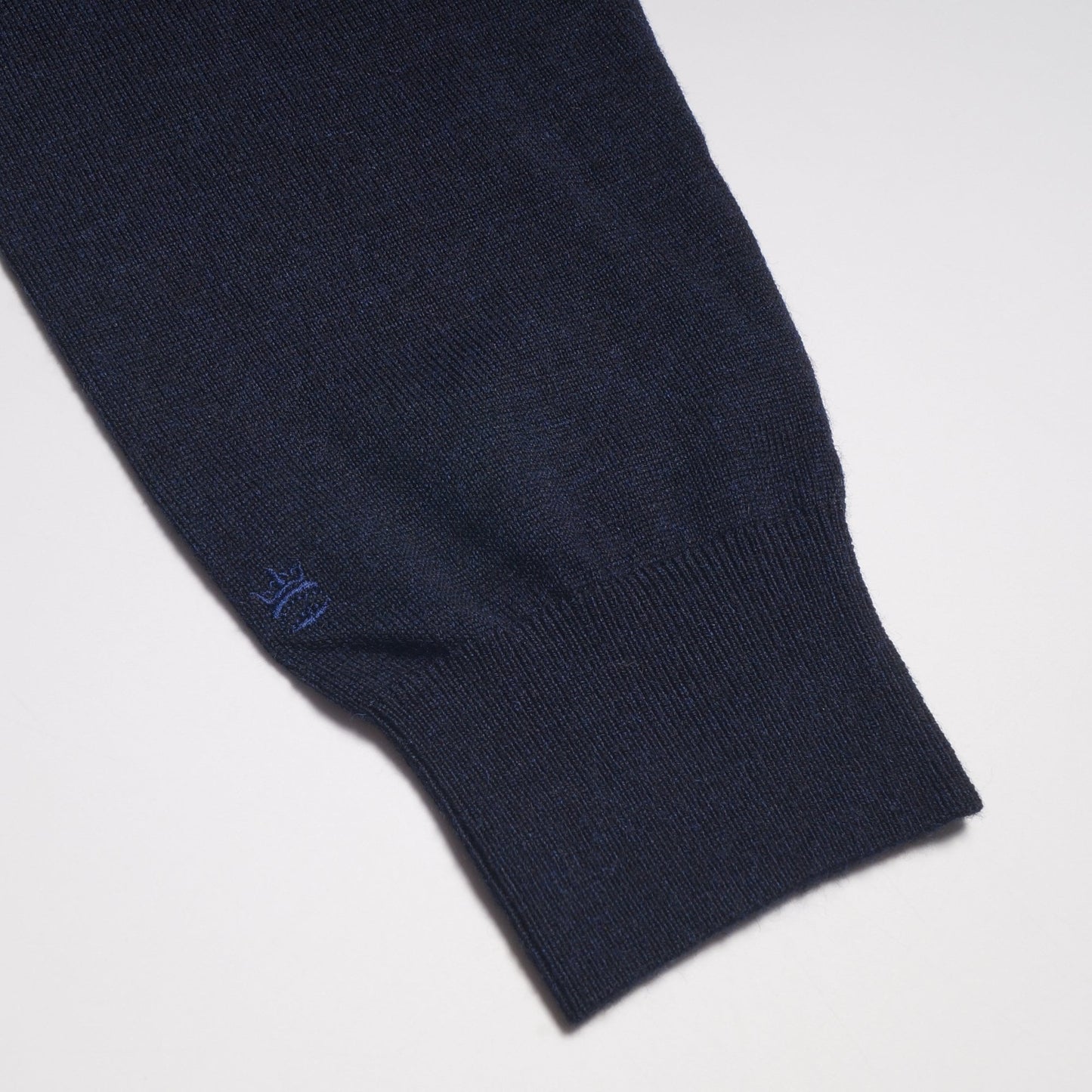 Merino Half Zip Polo - Navy
