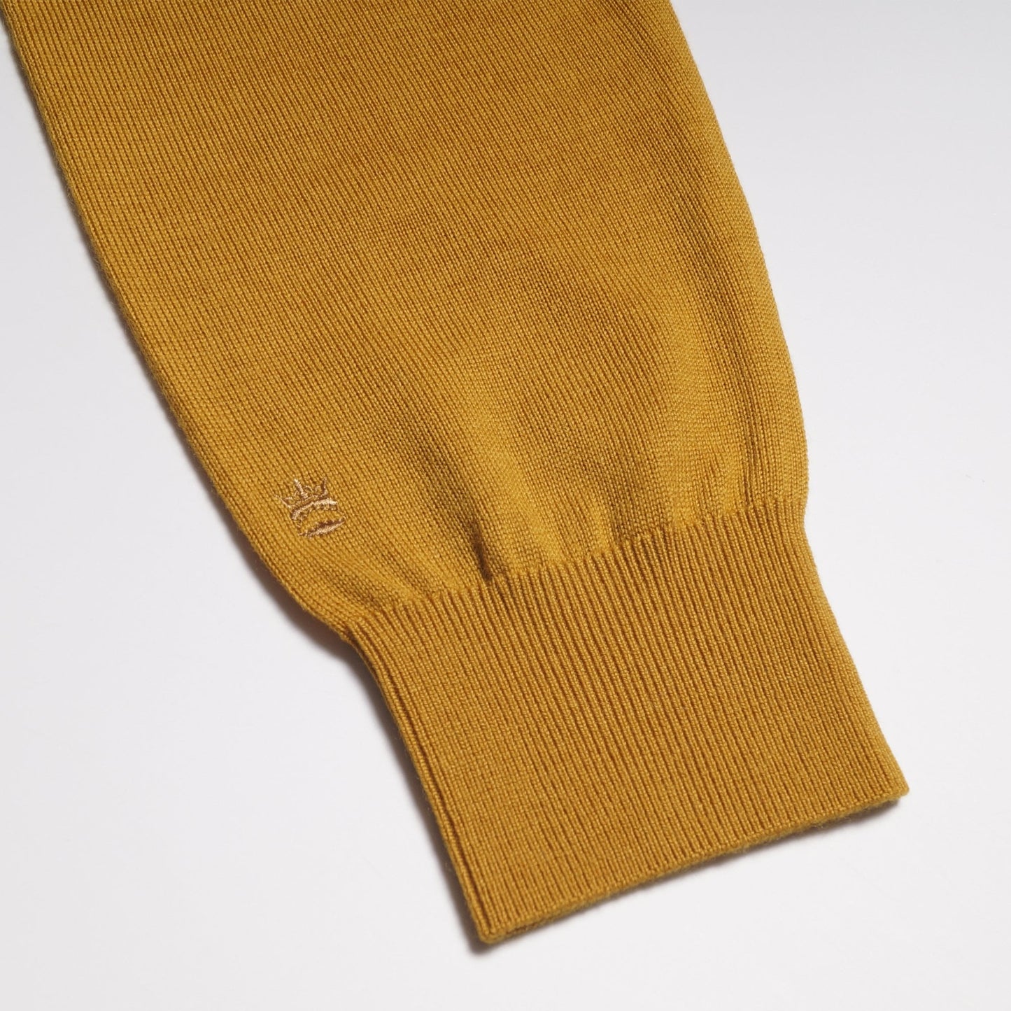 Merino Crew Neck Knit Sweater - Yellow
