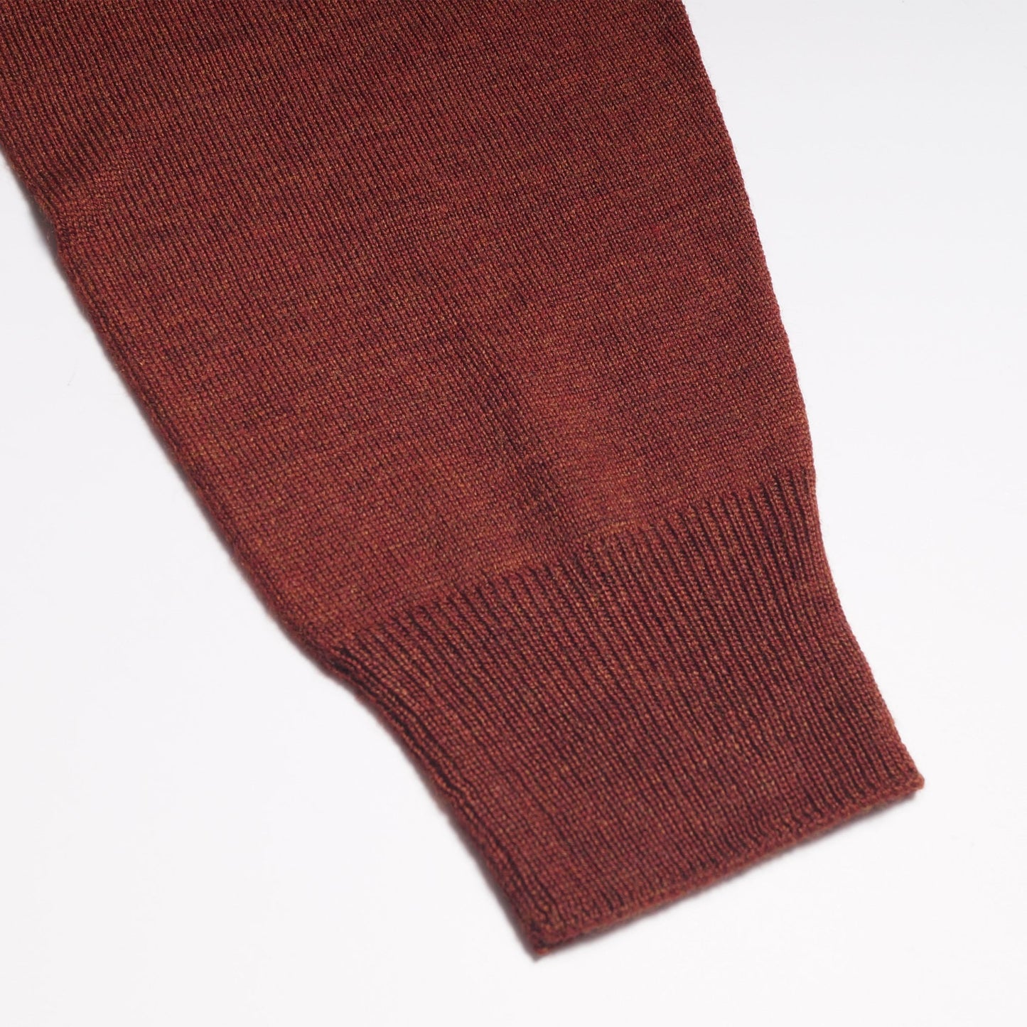Merino Half Zip Sweater - Burnt Orange