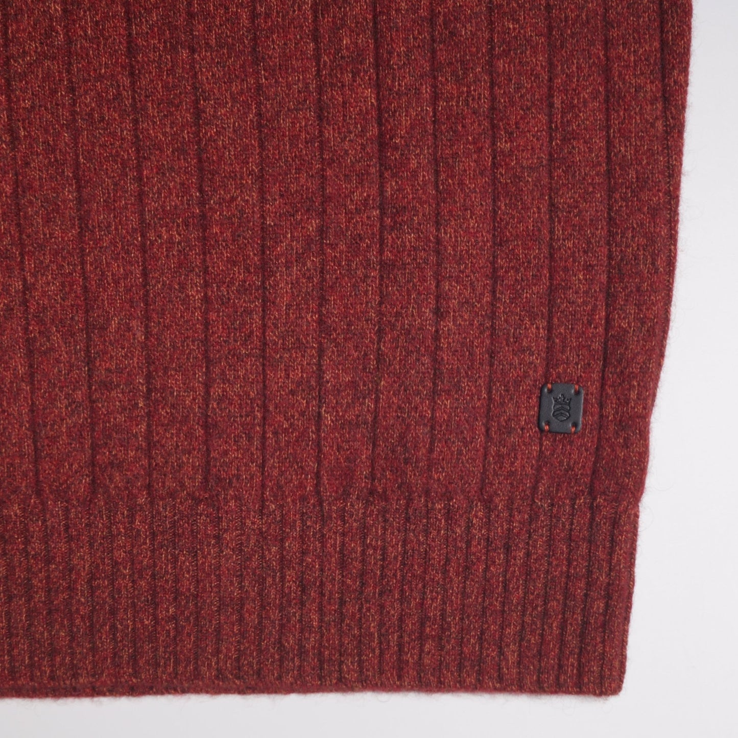 - Wool Roll-Neck Pullover - Burnt Orange