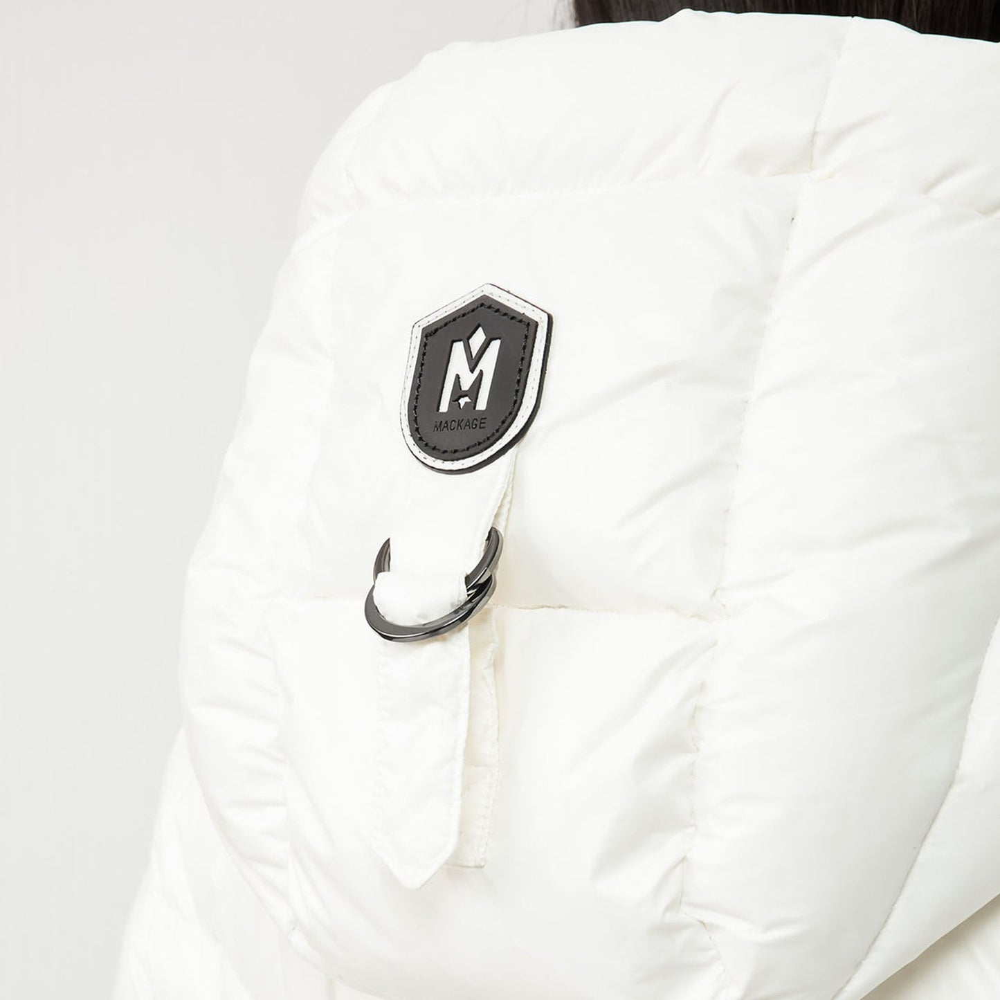 - Calina - Maxi Lightweight Down Hooded Coat - Off-White