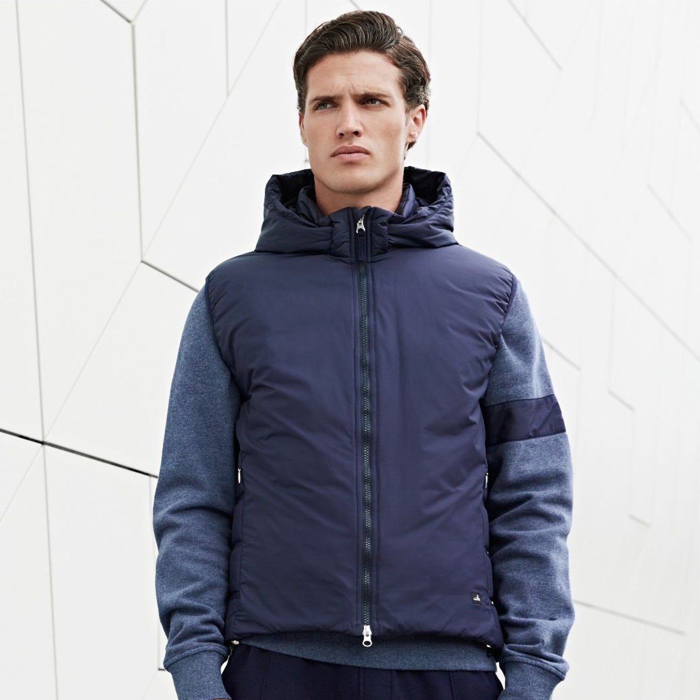 Moore - Crew Neck Sweater - Blue Melange