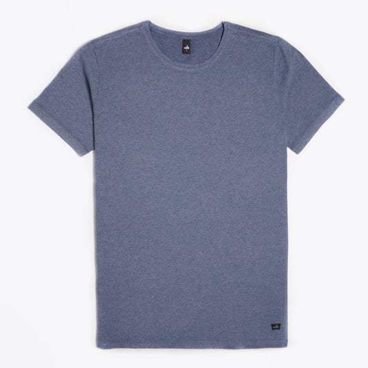 - Woods - Crew Neck T-shirt - Blue Melange