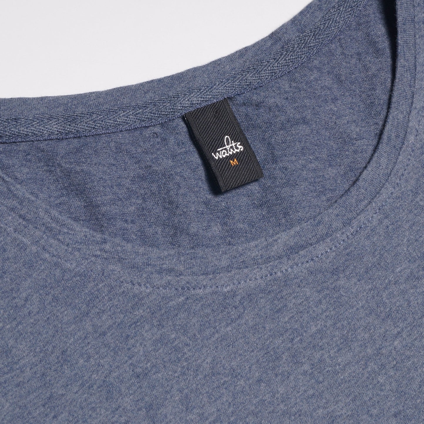 - Woods - Crew Neck T-shirt - Blue Melange