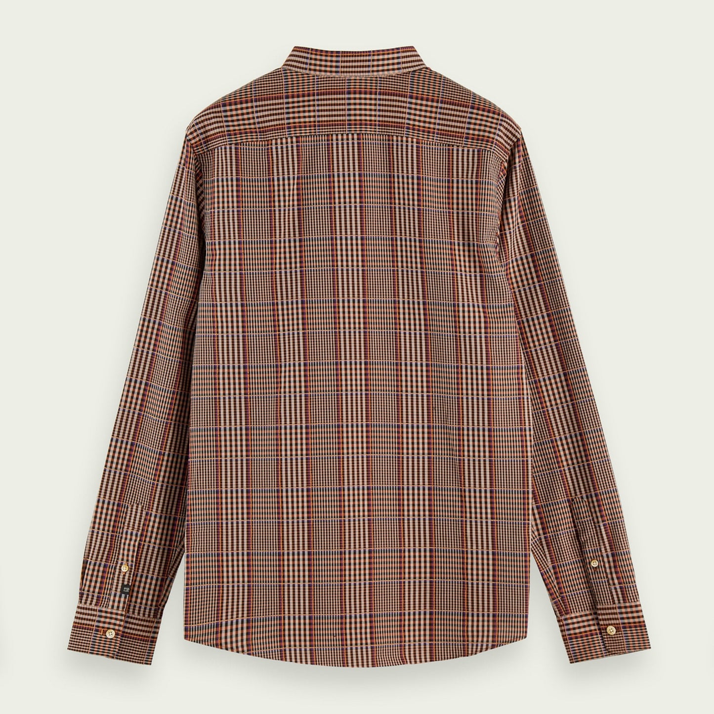 - Cotton-Blend Yarn Detail Shirt - Brown