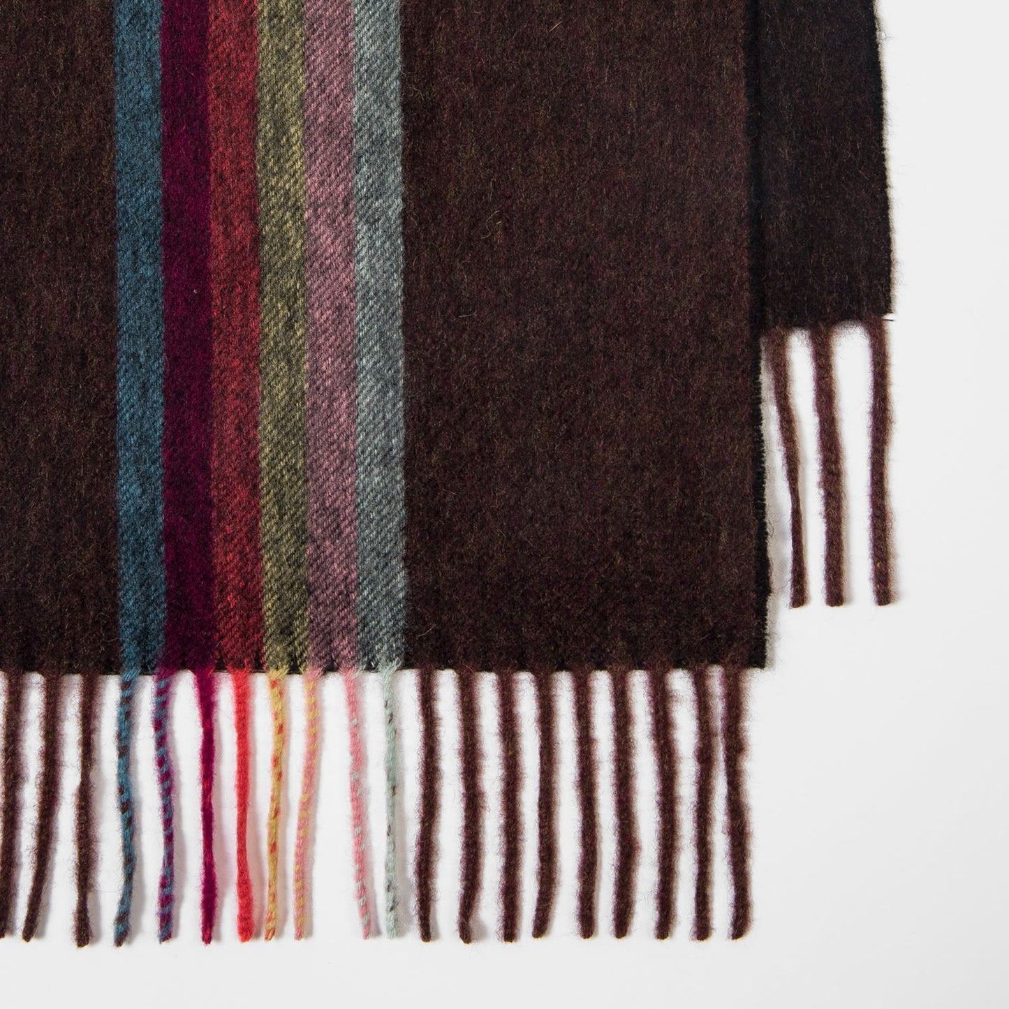 - Cashmere 'Artist Stripe' Scarf - Red/Multi