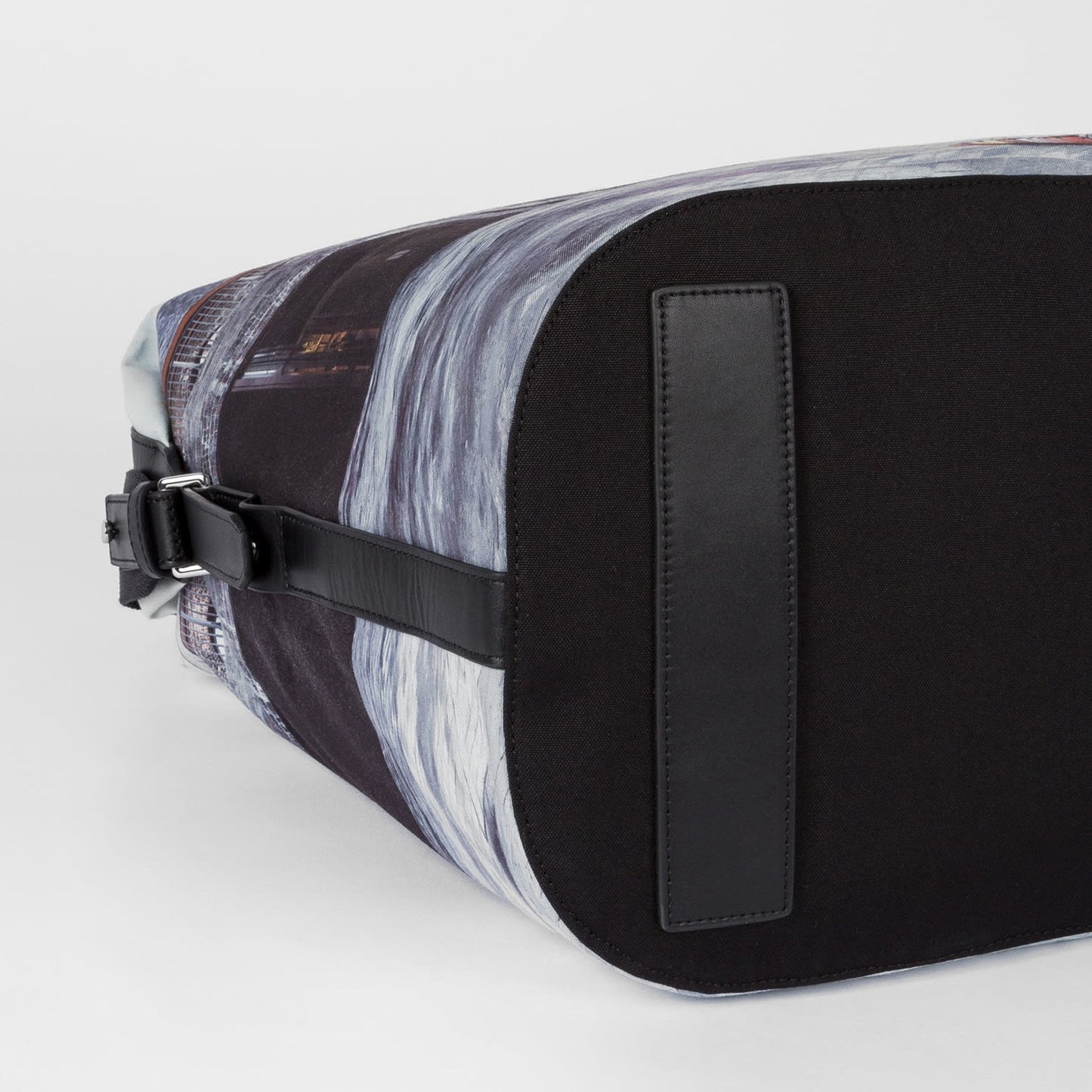 - 'Mini Kings Cross' Print Canvas Holdall - Black