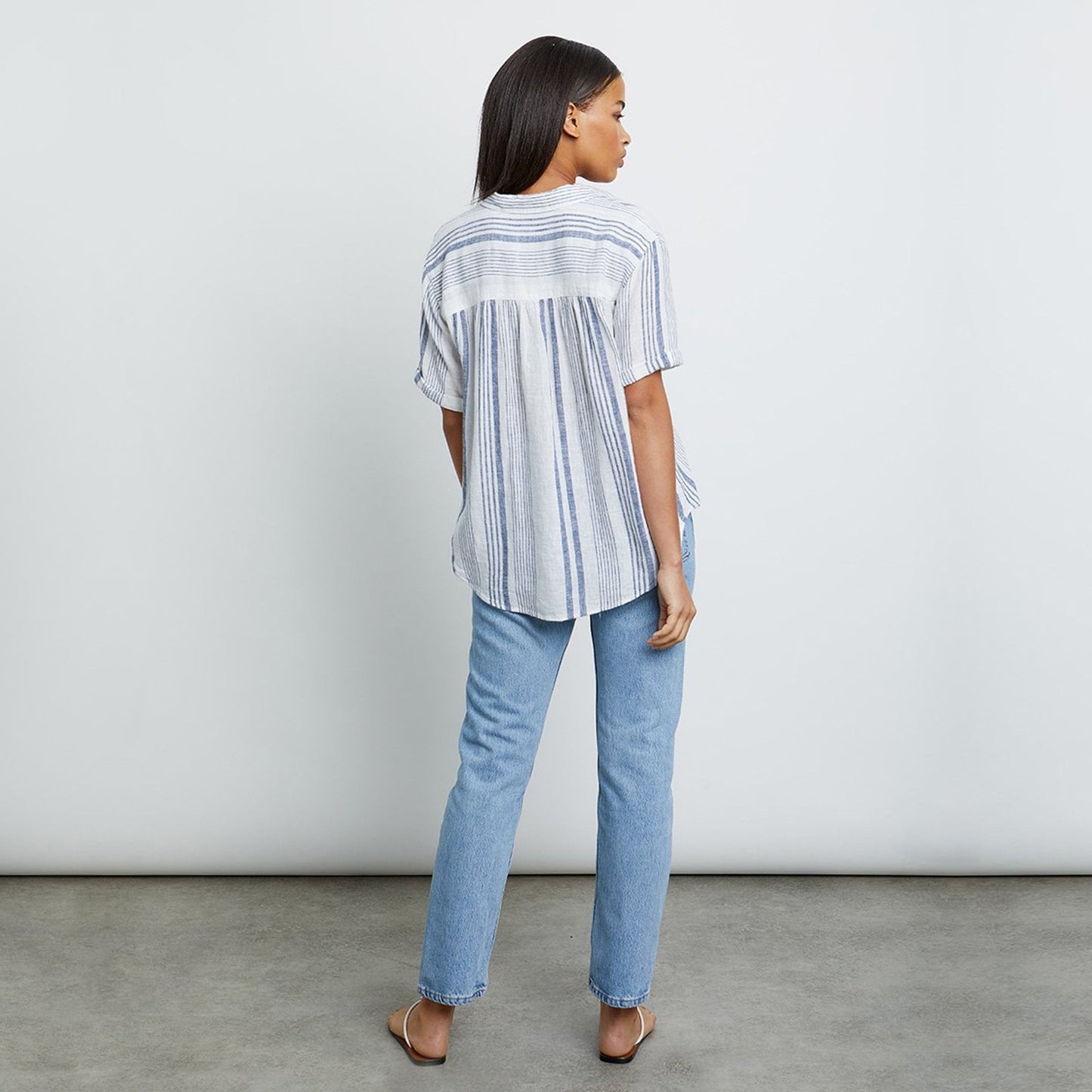 - Savannah - Stripe Top - White