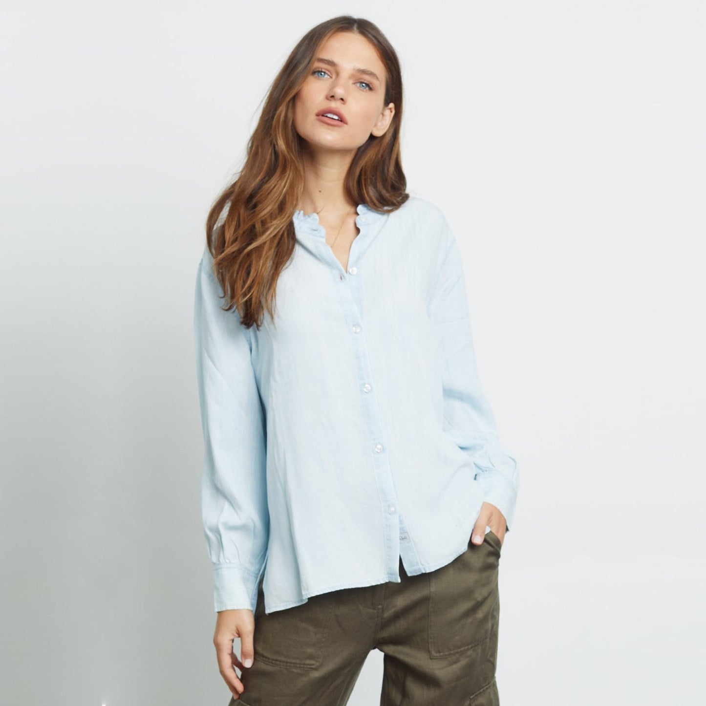 - Andie - Light Vintage Shirt - Blue