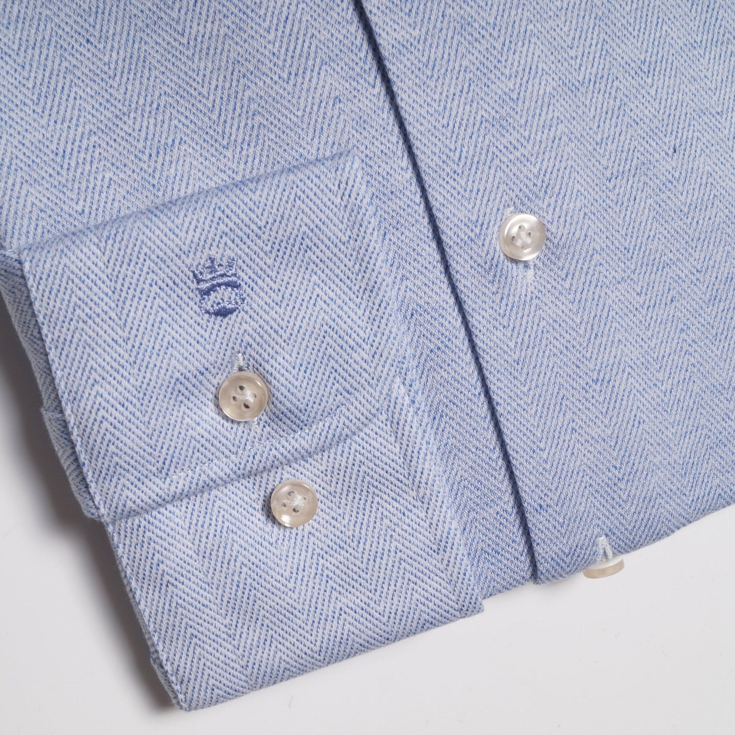 Knitted Chevron Shirt - Blue