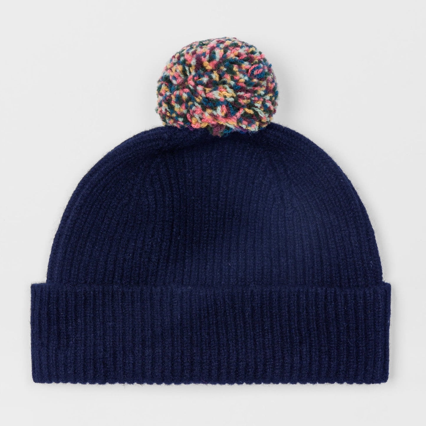 - Wool Bobble Hat - Navy
