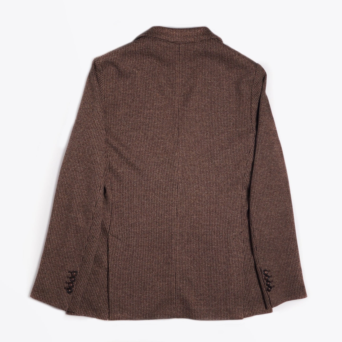 Houndstooth Weave Blazer - Brown