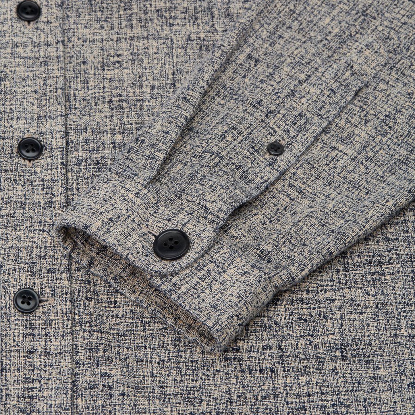 - Ellington - Cotton Overshirt - Grey/Navy